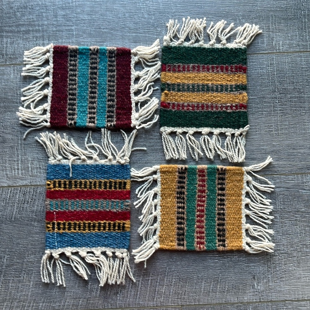 NWOT Saddle Blanket Wool Coasters